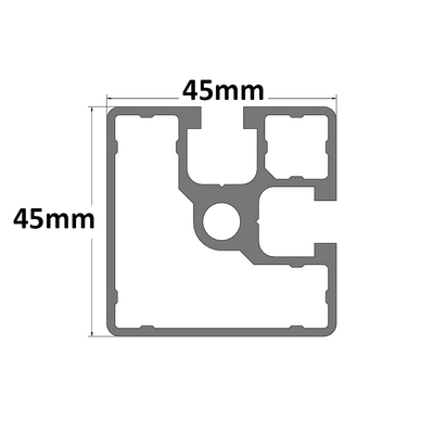 10-4545S2A-0-24IN MODULAR SOLUTIONS EXTRUDED PROFILE<br>45MM X 45MM 2G SMOOTH SIDES ADJACENT, CUT TO THE LENGTH OF 24 INCH